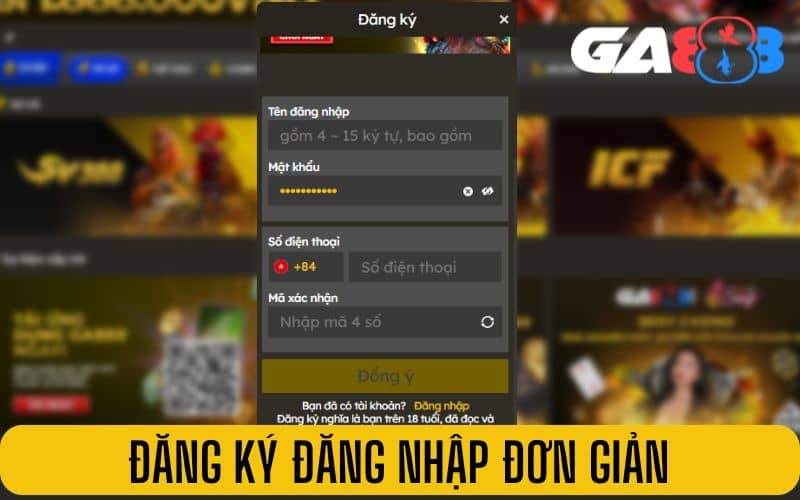 Đăng ký đâng nhập đơn giản chỉ vài bước Đăng ký đâng nhập đơn giản chỉ vài bước