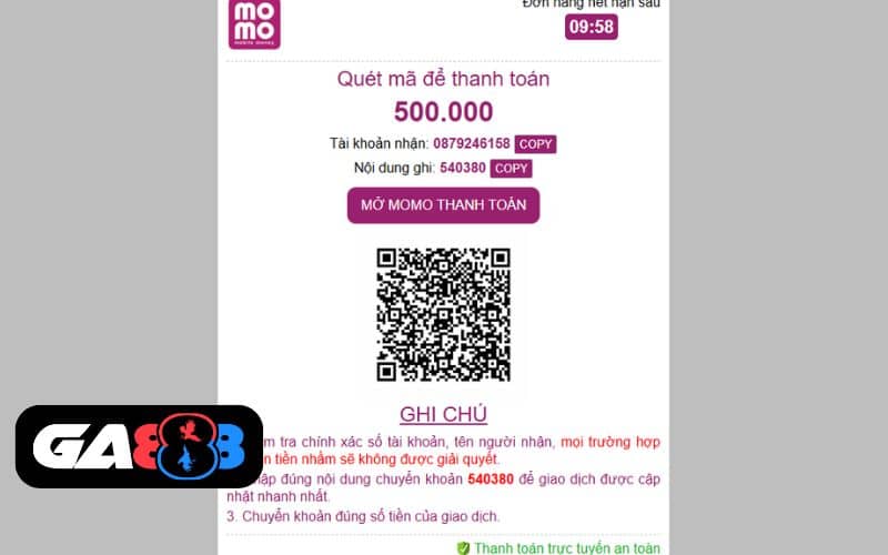 Lưu mã QR hoặc mở MOMO để thanh toán Lưu mã QR hoặc mở MOMO để thanh toán