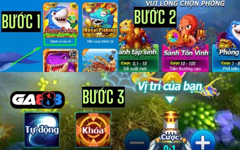 Các bước chơi đánh cá vui vẻ tại bắn cá GA888 Các bước chơi đánh cá vui vẻ tại bắn cá GA888