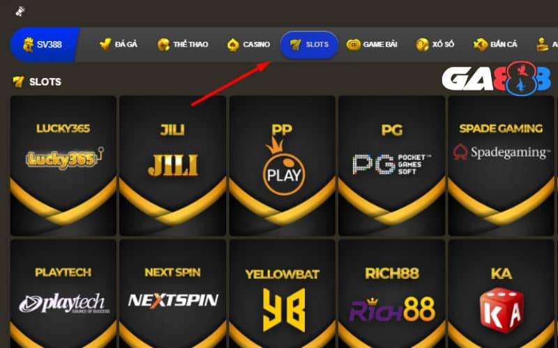 Truy cập vào trang web GA888 và chọn nổ hũ Truy cập vào trang web GA888 và chọn nổ hũ