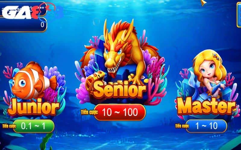 Câu Cá Thưởng có ba sảnh chơi với mức cược khác nhau Câu Cá Thưởng có ba sảnh chơi với mức cược khác nhau